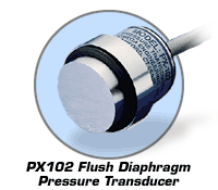 PX102 Flush Diaphragm Pressure Transducer